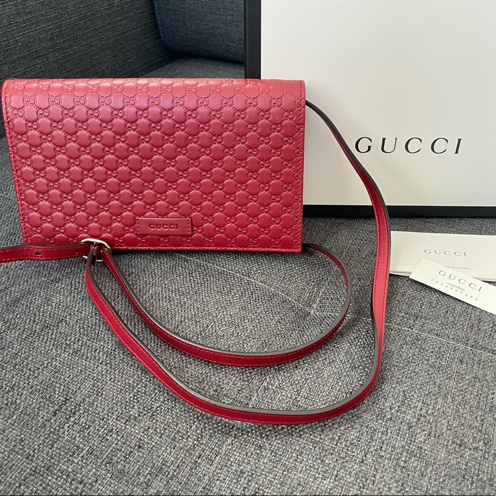 Gucci Guccissima WOC red burgundy - Picture 3 of 15